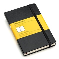  Moleskine в клітину 9x14, тверда чорна обкладинка 